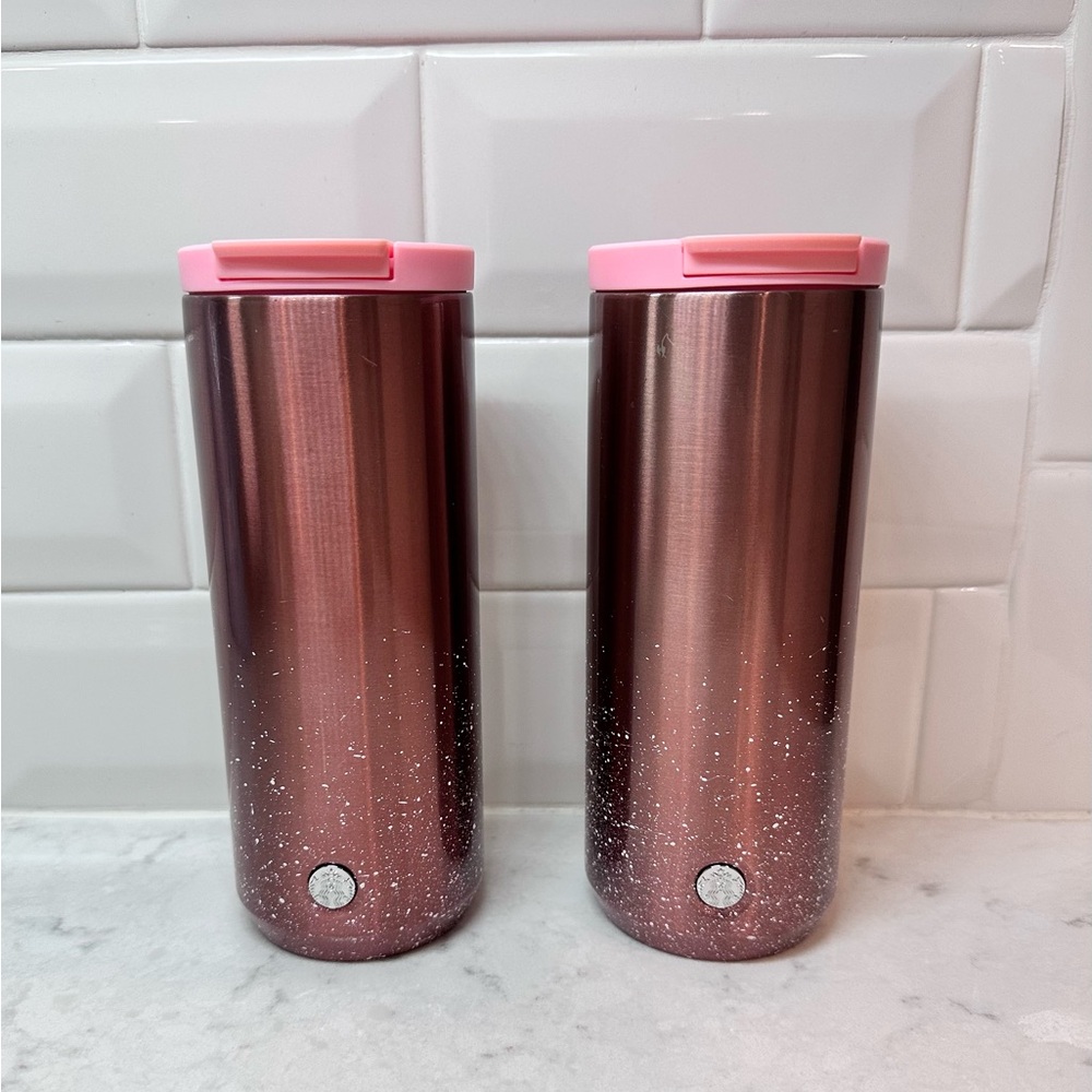 Starbucks Rose Gold 2019 Stainless Steel Travel Mugs—set of two